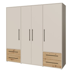 Duża szafa 200 cm Jupiter MKSS841 piaskowy/dąb artisan