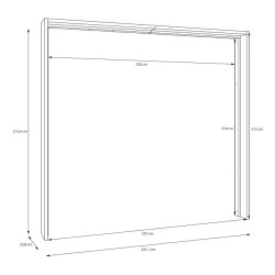 Listwa okalająca do szafy 220 cm Sophistispace | Meble Forte