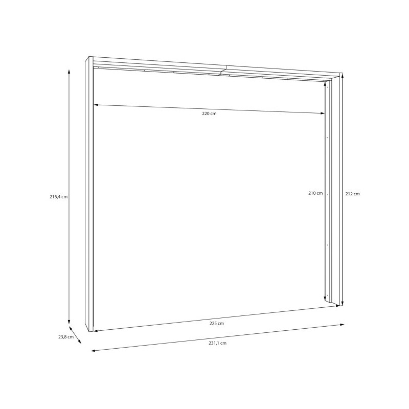 Listwa okalająca do szafy 220 cm Sophistispace | Meble Forte
