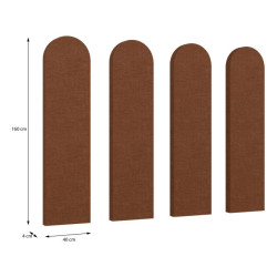 Zagłówek Textil Panels TXPL01ST – 4 panele | kolor terakota