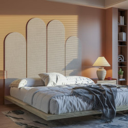 Zagłówek Textil Panels TXPL01ST – 4 panele | kolor pinia biała
