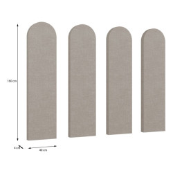 Zagłówek Textil Panels TXPL01ST – 4 panele | kolor pinia biała
