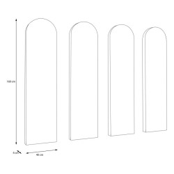 Zagłówek Textil Panels TXPL01ST – 4 panele | kolor pinia biała