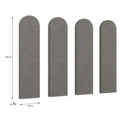 Zagłówek Textil Panels TXPL01ST – 4 panele | kolor antracyt