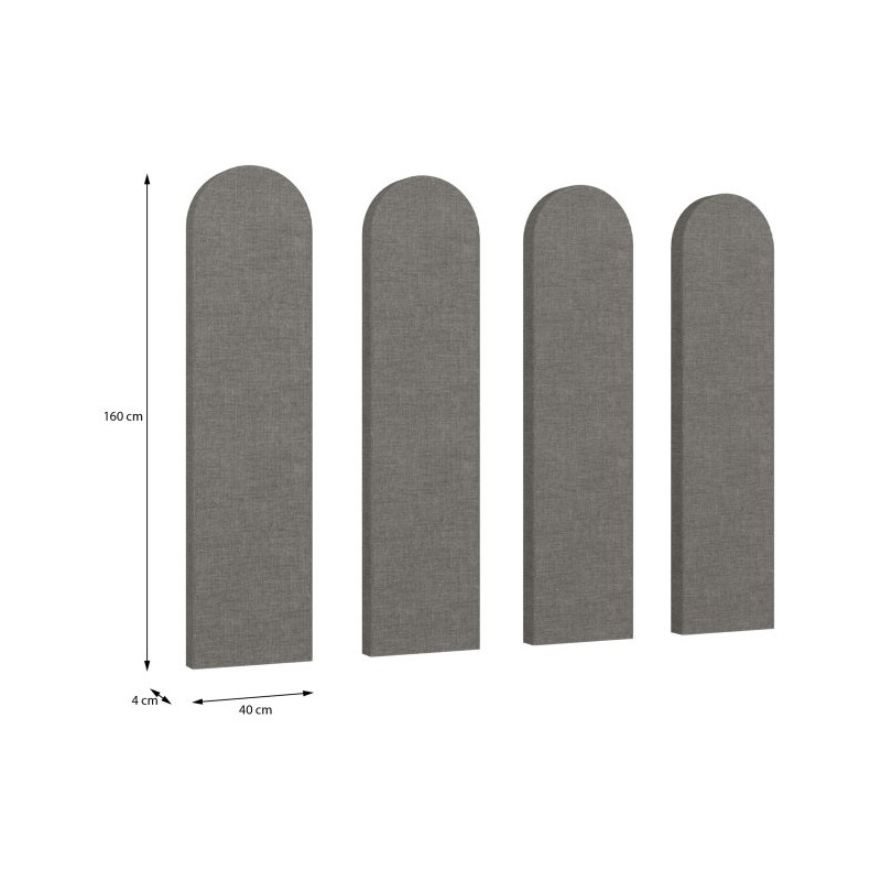 Zagłówek Textil Panels TXPL01ST – 4 panele | kolor antracyt