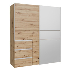 Szafa 170 cm WINN 2 z lustrem – dąb artisan