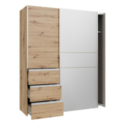 Szafa 170 cm WINN 2 z lustrem – dąb artisan