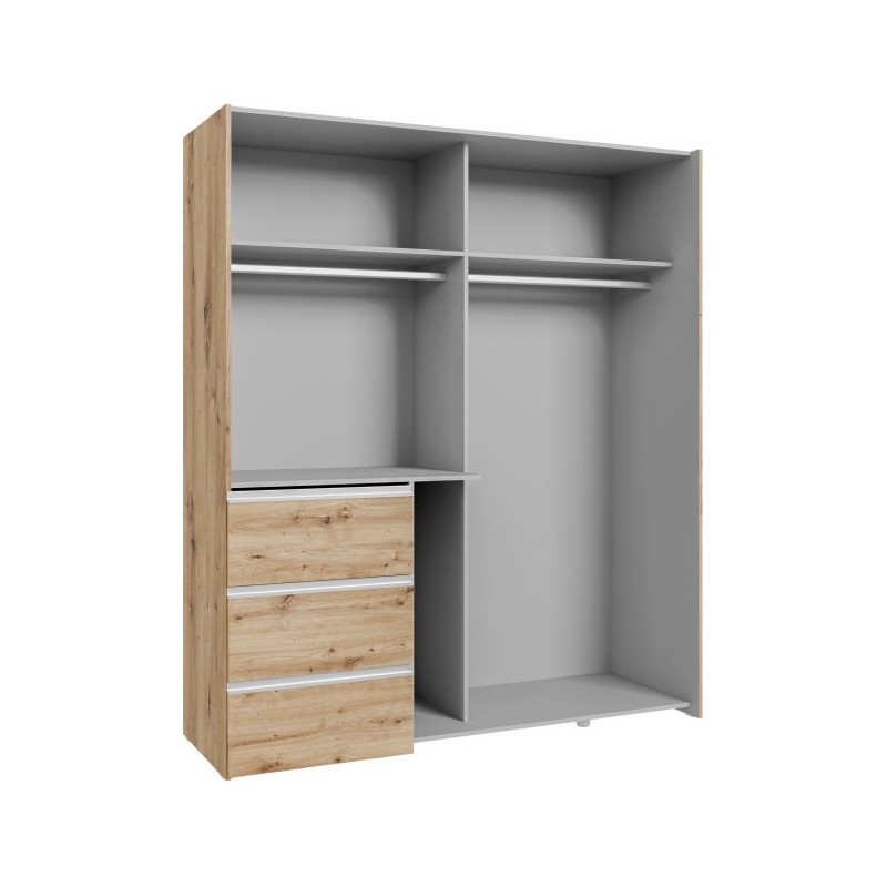 Szafa 170 cm WINN 2 z lustrem – dąb artisan