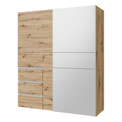 Szafa 170 cm WINN 2 z lustrem – dąb artisan