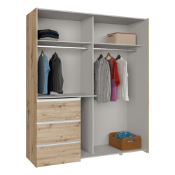 Szafa 170 cm WINN 2 z lustrem – dąb artisan