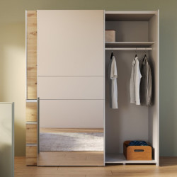 Szafa 170 cm WINN 2 z lustrem – dąb artisan
