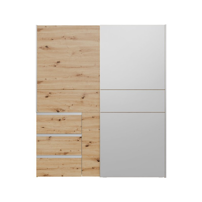 Szafa 170 cm WINN 2 z lustrem – dąb artisan