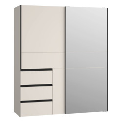Szafa 170 cm WINN 2 z lustrem | piaskowy