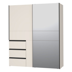 Szafa 170 cm WINN 2 z lustrem | piaskowy