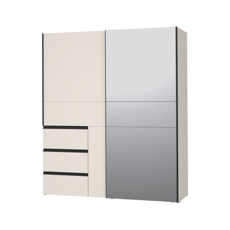 Szafa 170 cm WINN 2 z lustrem | piaskowy