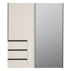 Szafa 170 cm WINN 2 z lustrem | piaskowy