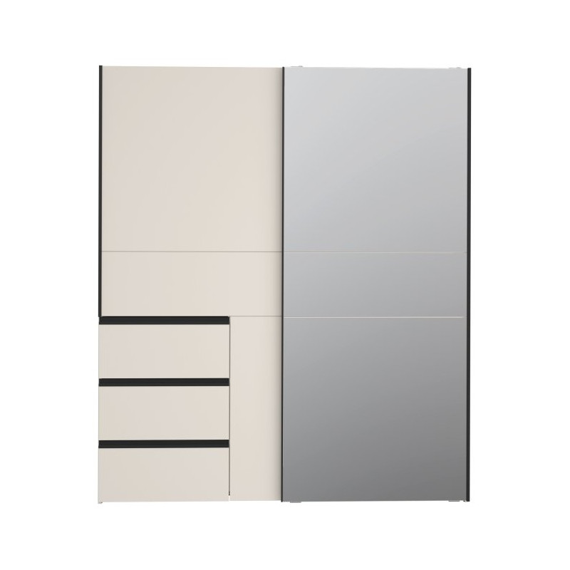 Szafa 170 cm WINN 2 z lustrem | piaskowy