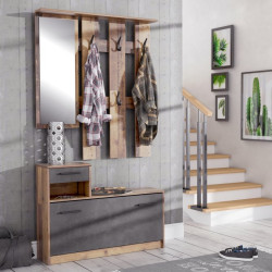 Garderoba do przedpokoju Foxi FOXD011 old wood vintage/beton ciemnoszary