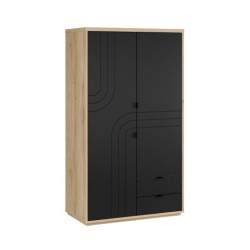 Szafa ubraniowa 115 cm Auriquet  z szufladami i półkami