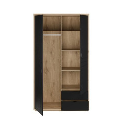 Szafa ubraniowa 115 cm Auriquet  z szufladami i półkami