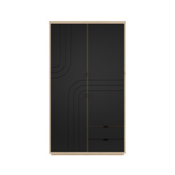 Szafa ubraniowa 115 cm Auriquet  z szufladami i półkami