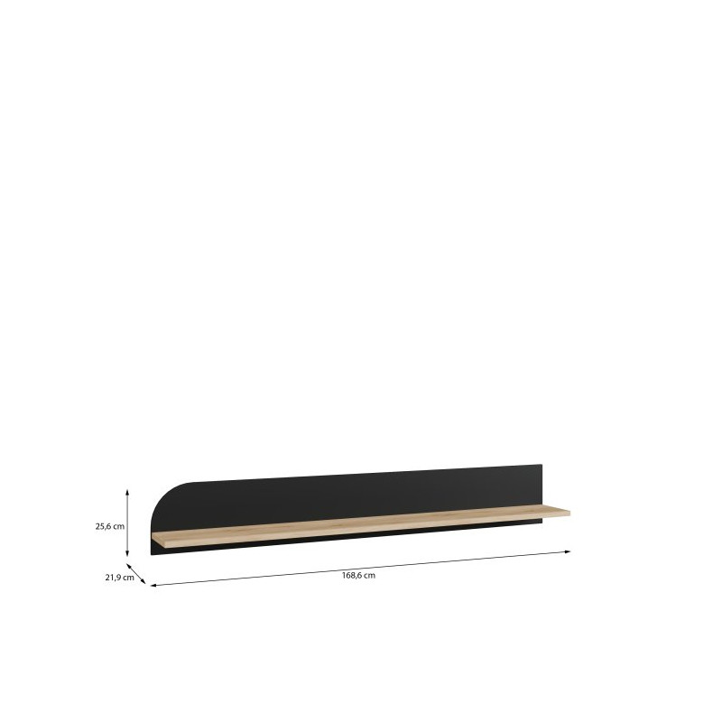 Półka ścienna 140 cm Archbox | kolor dąb artisan