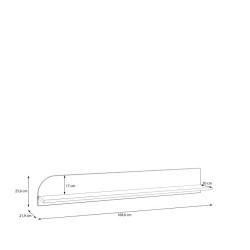 Półka ścienna 140 cm Archbox | kolor dąb artisan