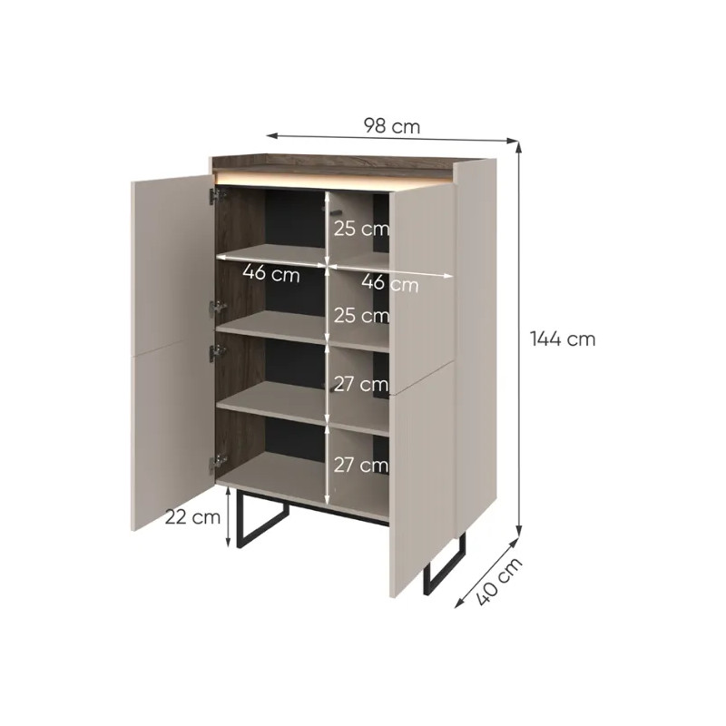 Komoda LG-01 LAGO z LED | Domowanie.pl