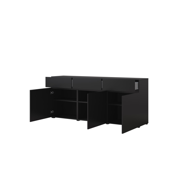 Komoda 3D3S Cross 43 Czarny Onyx Helvetia Wieruszów