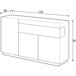 Komoda Silke Helvetia 150 cm – kup teraz online