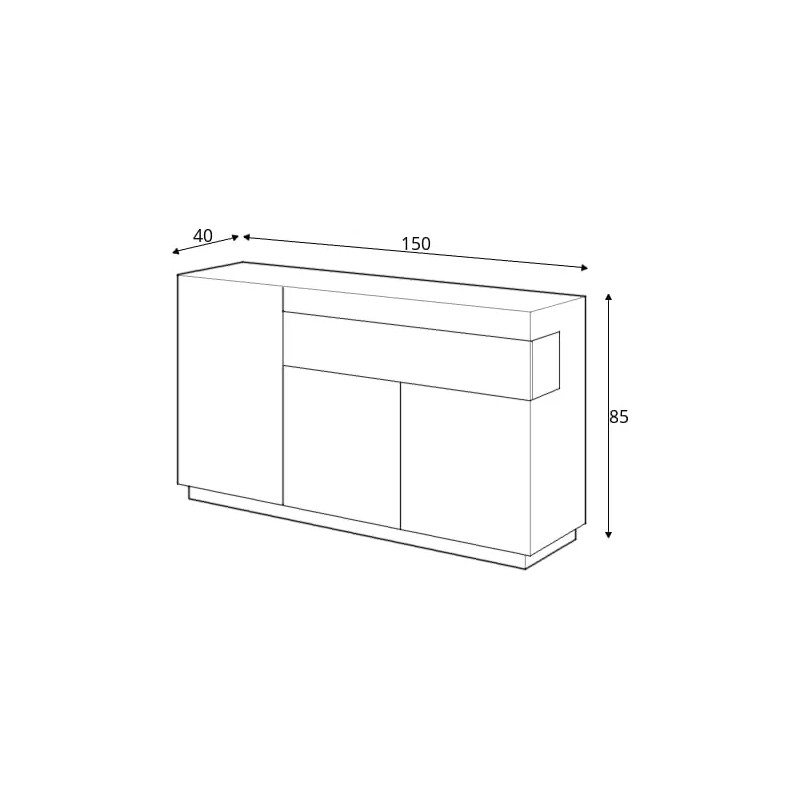 Komoda Silke Helvetia 150 cm – kup teraz online