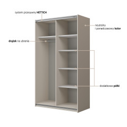 Szafa przesuwna kaszmir 120 cm Cube – kup teraz