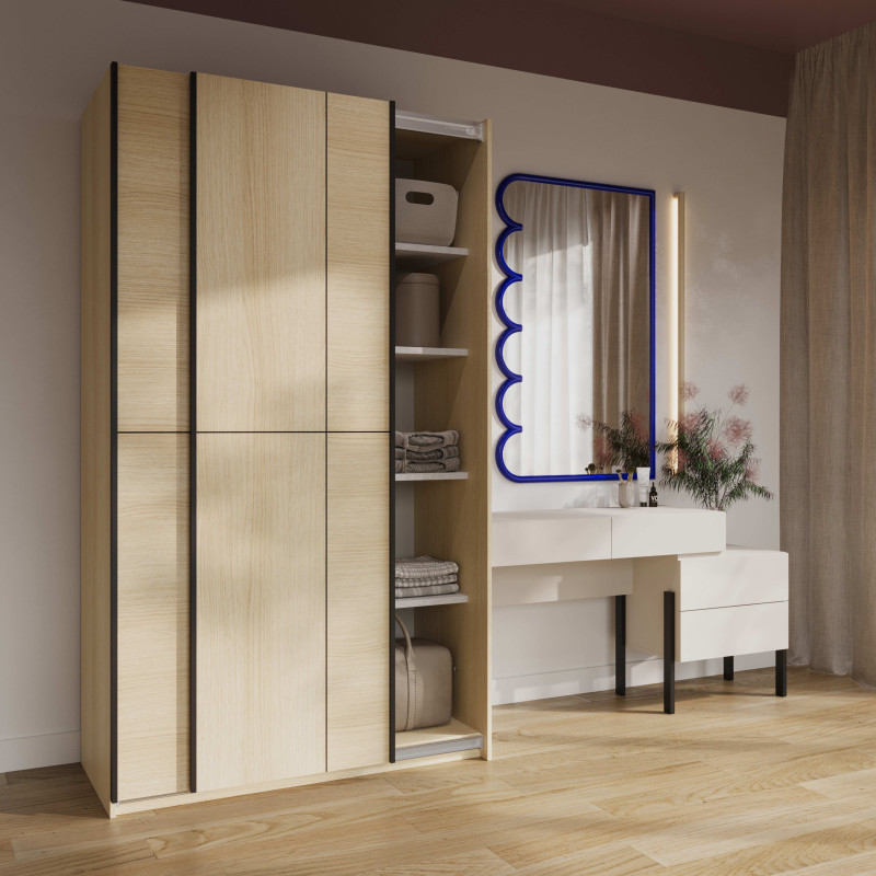 Szafa przesuwna 120 cm Cube dąb Lindberg – kup teraz