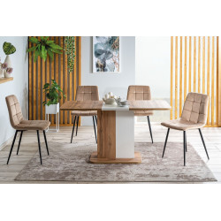 KRZESŁO CHIC VELVET CZARNY STELAŻ / BEŻ BLUVEL 28