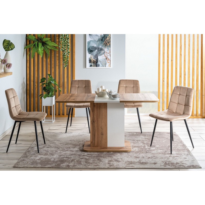 KRZESŁO CHIC VELVET CZARNY STELAŻ / BEŻ BLUVEL 28