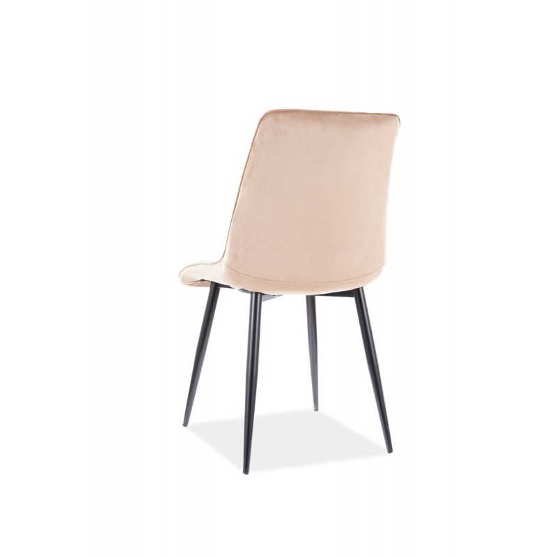 KRZESŁO CHIC VELVET CZARNY STELAŻ / BEŻ BLUVEL 28