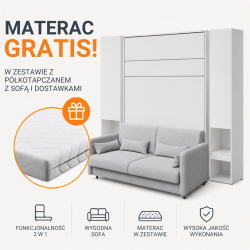 P&oacute;łkotapczan BC-12 z sofą BC-19 i dostawkami BC-07 160X200 Lenart - domowanie.pl