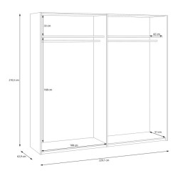 Beżowa szafa przesuwna 220 cm do sypialni | kolekcja Breathtaker