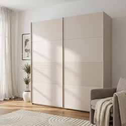 Beżowa szafa przesuwna 220 cm do sypialni | kolekcja Breathtaker