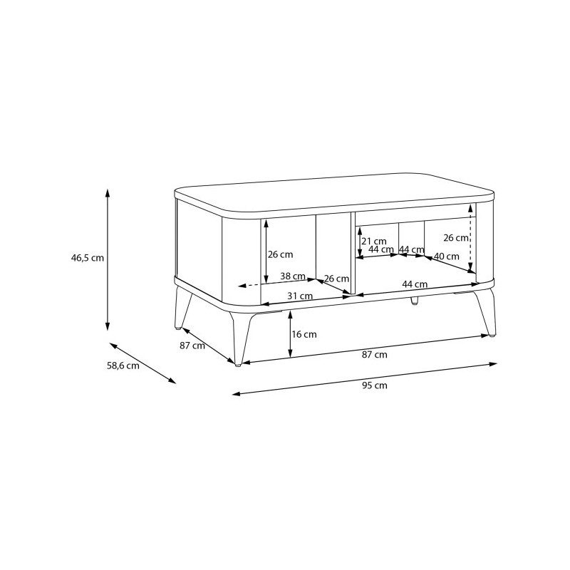 Stolik kawowy 95x60 Breathtaker – nowoczesny mebel do salonu