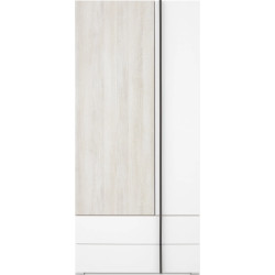 Szafa Remo RM2 Dąb Wilton / Biały Lux / Antracyt Meblar