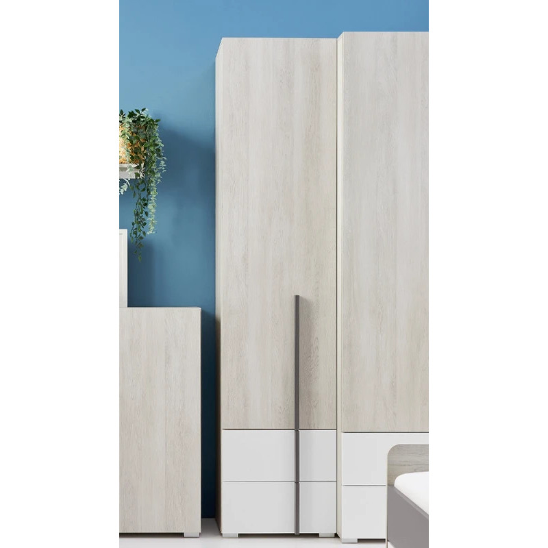 Regał Remo RM4 Dąb Wilton / Biały Lux / Antracyt Meblar