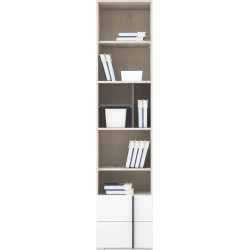 Regał Remo RM5 Dąb Wilton / Biały Lux / Antracyt Meblar