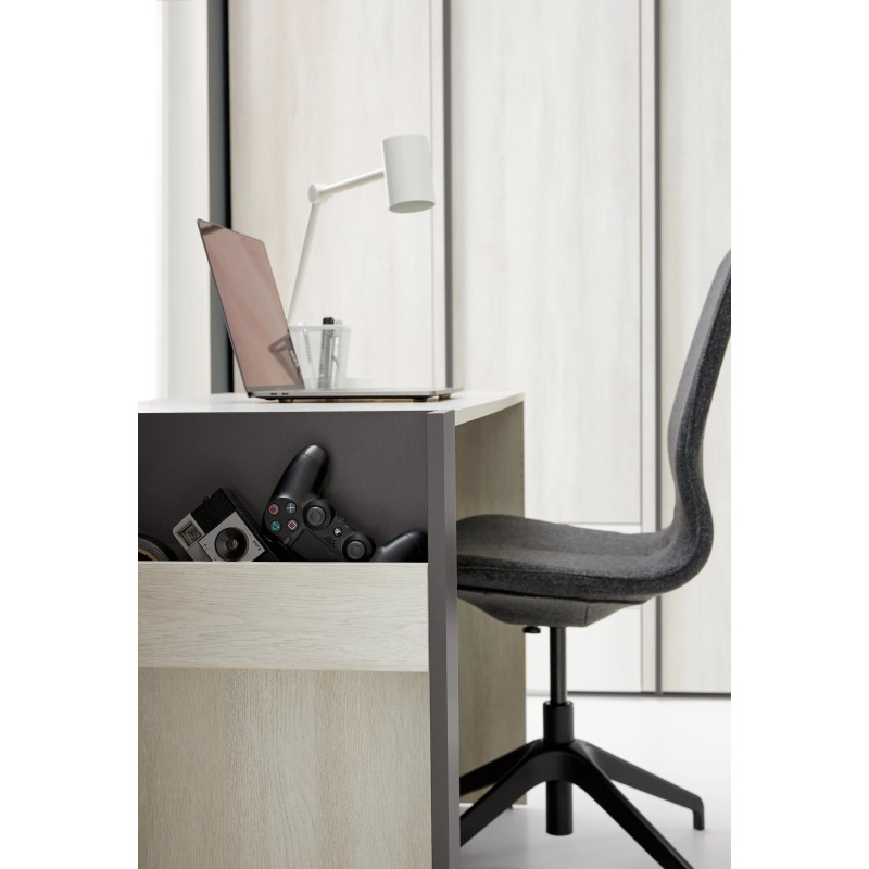 Biurko Remo RM10 Dąb Wilton / Biały Lux / Antracyt Meblar