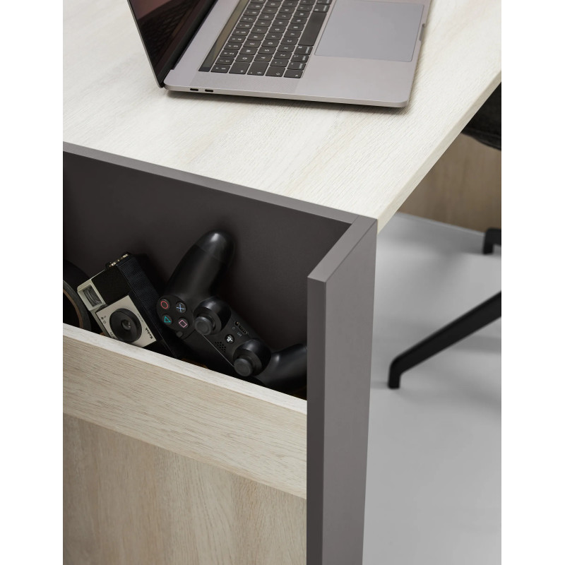 Biurko Remo RM10 Dąb Wilton / Biały Lux / Antracyt Meblar