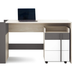 Szafka na kółkach Remo RM11 Dąb Wilton / Biały Lux / Antracyt Meblar