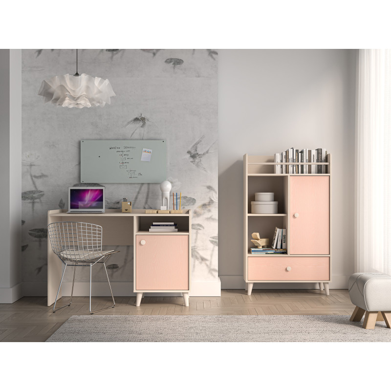 Biurko Mevel 07 Millenial Pink/Szary Pallad ML Meble