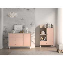 Komoda Mevel 05 Millenial Pink/Szary Pallad ML Meble