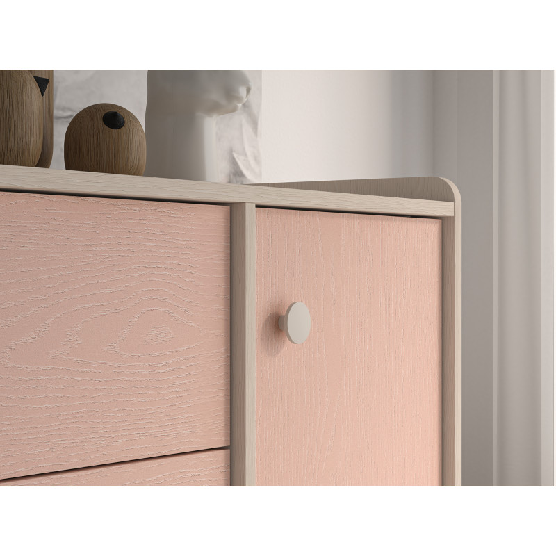 Komoda Mevel 05 Millenial Pink/Szary Pallad ML Meble