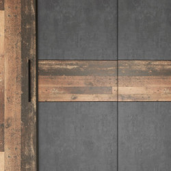 Szafa przesuwna Narago 200 cm do sypialni | old wood vintage/beton
